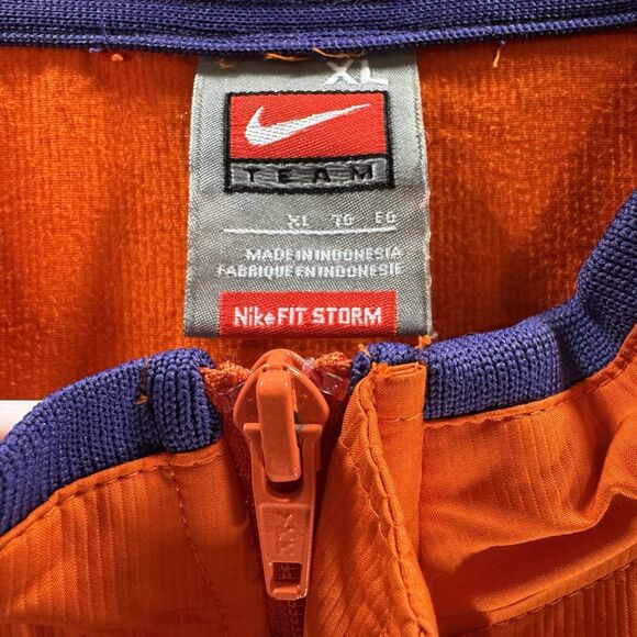 Vintage Clemson Jacket Mens XL Orange Full Zip Nike Fit Storm Windbreaker Y2K - Picture 9 of 15